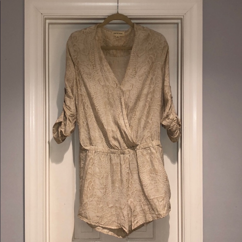 Cloth & stone linen snakeskin romper